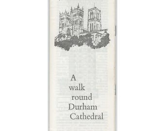 Vtg Durham Cathedral England Guidehäfte En promenad runt normandisk arkitekturtur
