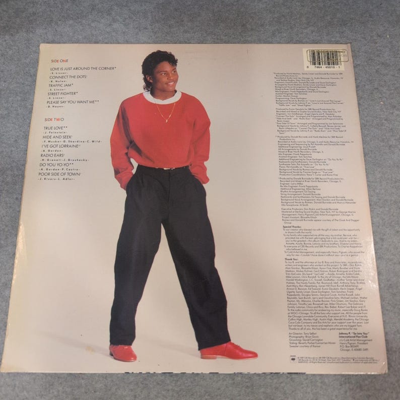 Johnny P. Connect the Dots Vinyl LP 1989 Columbia Records C 45010 Promo Gold Sta image 2