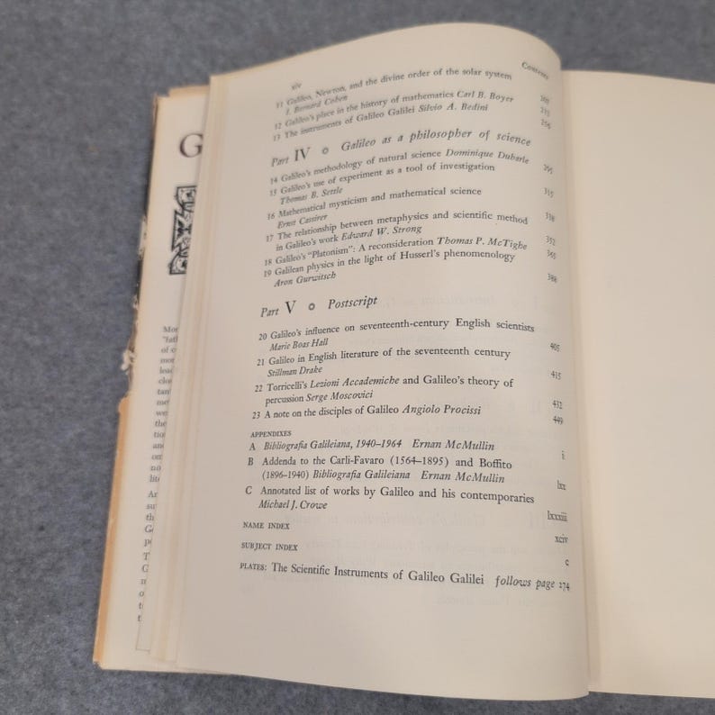 Galileo Man of Science Ernan McMullin 1967 Hardcover Book with Dust Jacket image 7