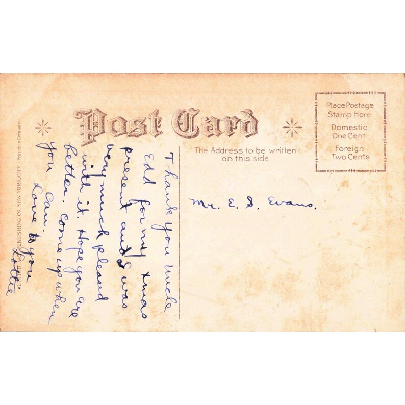 Antique New Year Greetings Postcard United Art Publishing Co Holly Bells Germany image 2