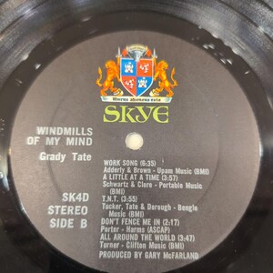 Grady Tate Windmills of My Mind Vinyl LP Skye Records SK-4D Stereo 1968 Jazz image 4