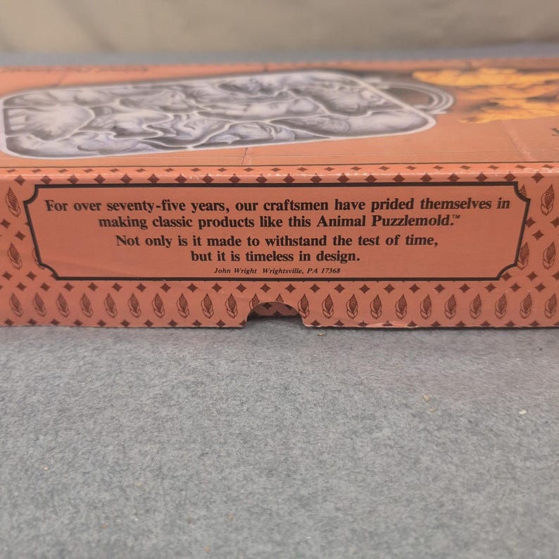 John Wright Classic Gourmet Animal Puzzlemold Cast Iron Baking Pan 73-002 USA image 2