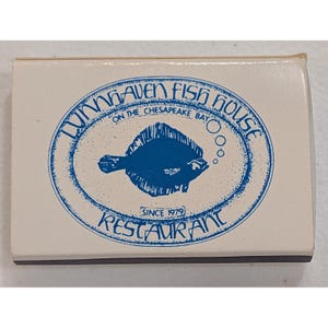 Vintage Lynnhaven Fish House Restaurant Streichholzbrief Virginia Beach Bild 1
