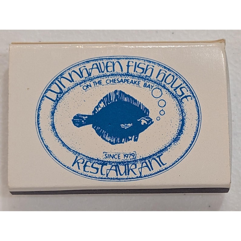 Vintage Lynnhaven Fish House Restaurant Streichholzbrief Virginia Beach Bild 1