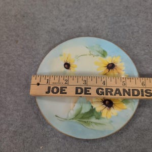 Favorite Bavaria Hand Painted Yellow Floral Porcelain Plate Artist Signed Wanda image 3