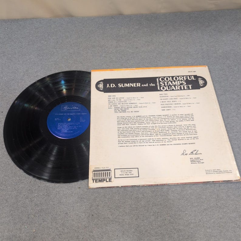 JD Sumner and the Colorful Stamps Quartet Vinilo LP Estéreo Skylite TLS 7711 imagen 2