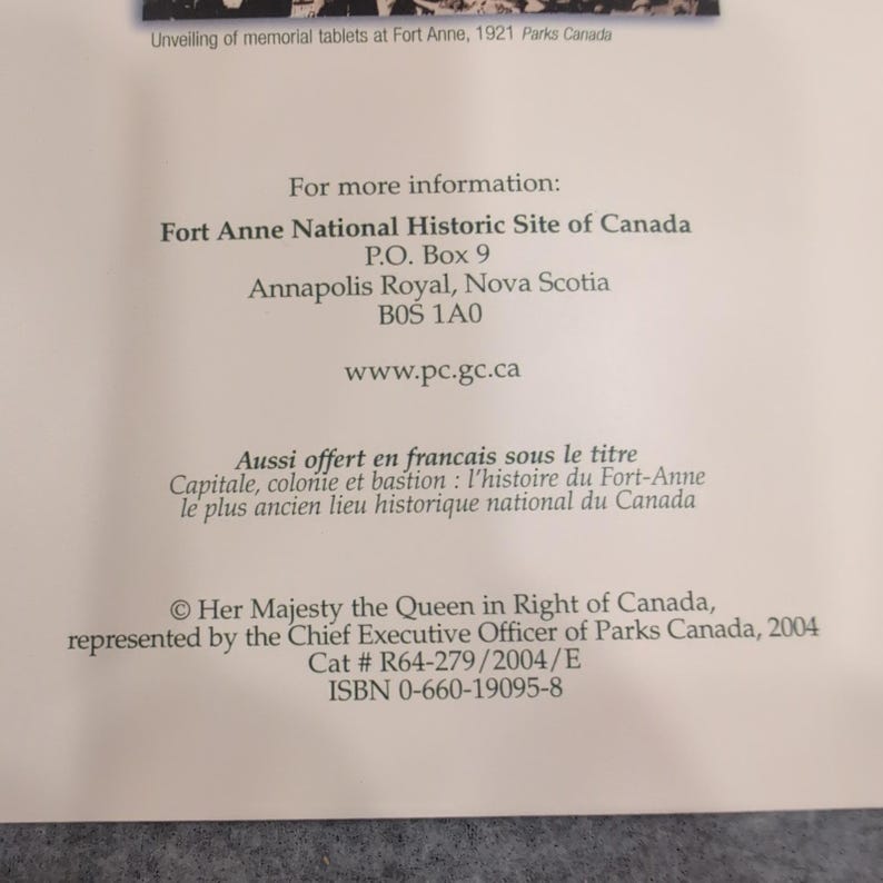 The Story of Fort Anne Canada National Historic Site Booklet Parks Canada 2004 image 3