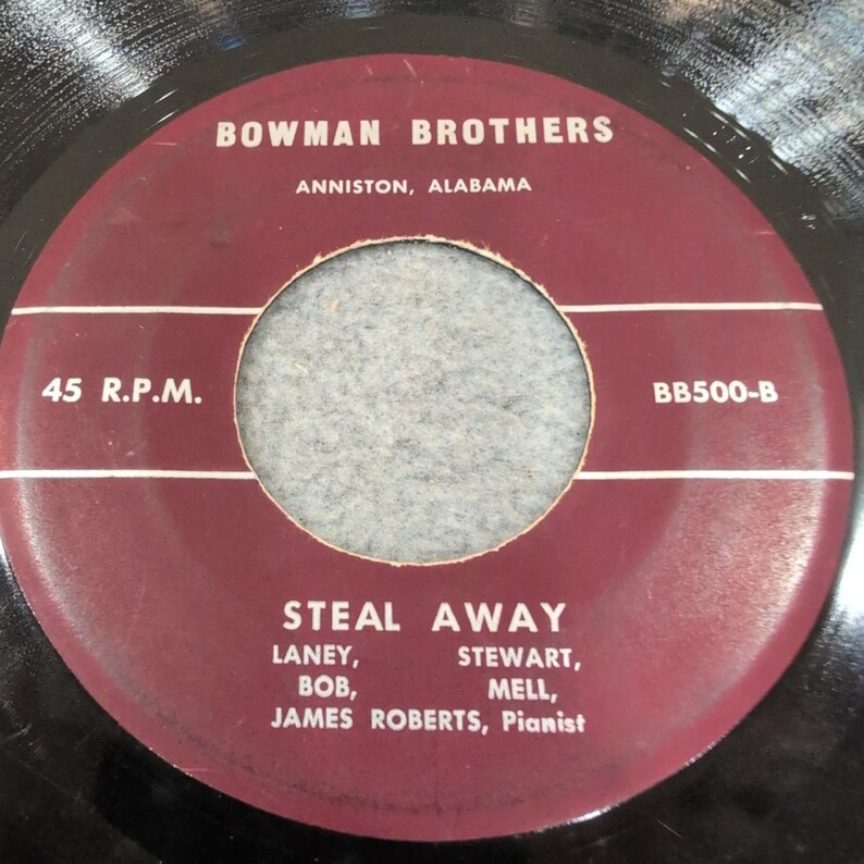 Bowman Brothers Then I Met The Master Steal Away 45 RPM Vinyl Record BB500-A/B image 2