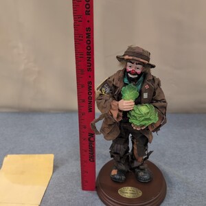 Emmett Kelly Jr. Real Rags Eating Cabbage 2 Kolekcjonerska figurka klauna z limitowanej edycji zdjęcie 6