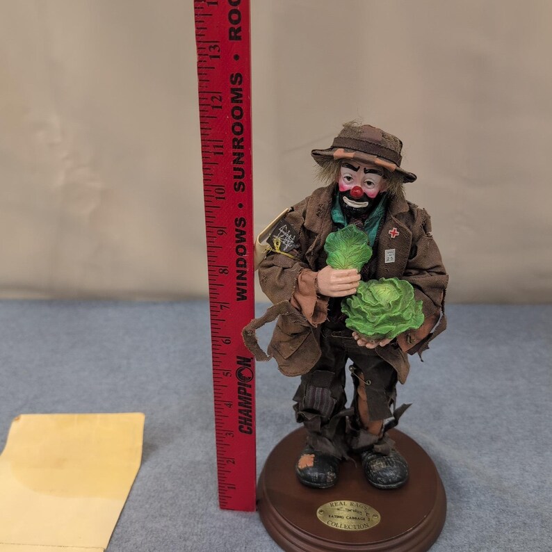 Emmett Kelly Jr. Real Rags Eating Cabbage 2 Kolekcjonerska figurka klauna z limitowanej edycji zdjęcie 6