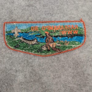 Emblema de aventura de campamento Scout Kaskamapo 310 WWW con borde naranja imagen 2