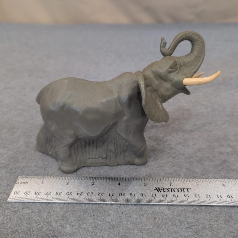 Vintage Avon Majestic Elephant Wild Country After Shave Decanter Grey Glass image 3