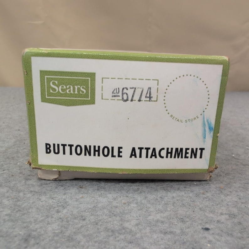 Vintage Sears Kenmore Knopfloch 6774 mit Schablonen und Box Bild 7