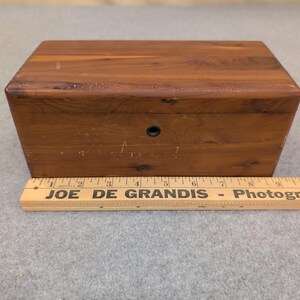 Vintage Lane Cedar Chest Miniature Jewelry Trinket Box Geo Cater Furniture Co image 8