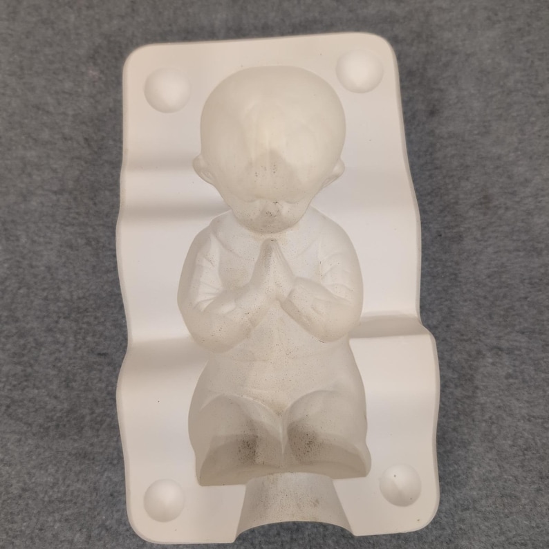 Praying Boy Mold R628 Ceramic Plaster Resin Casting Doll Figure image 1