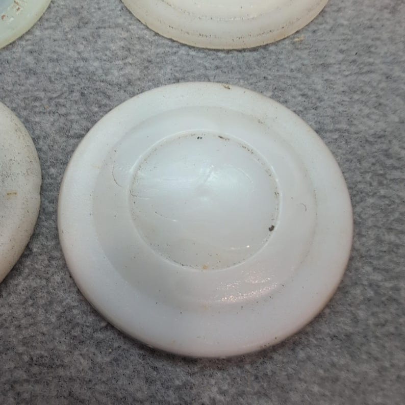 6 Vintage White Crown & More Canning Milk Jar Lids image 6