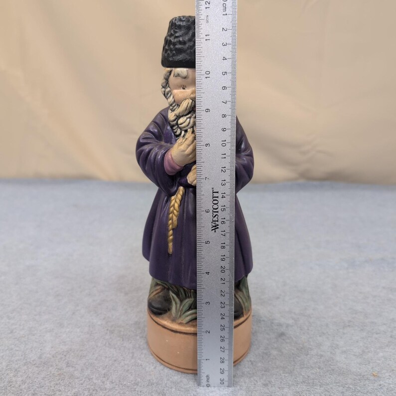 Vintage Alberta's 1966 Hand Signed Ceramic Russian Vodka Man Decanter Figurine image 5