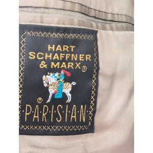 Hart Schaffner Marx Parisian Mens Gray Blazer Pure Silk Silfino 48L image 3