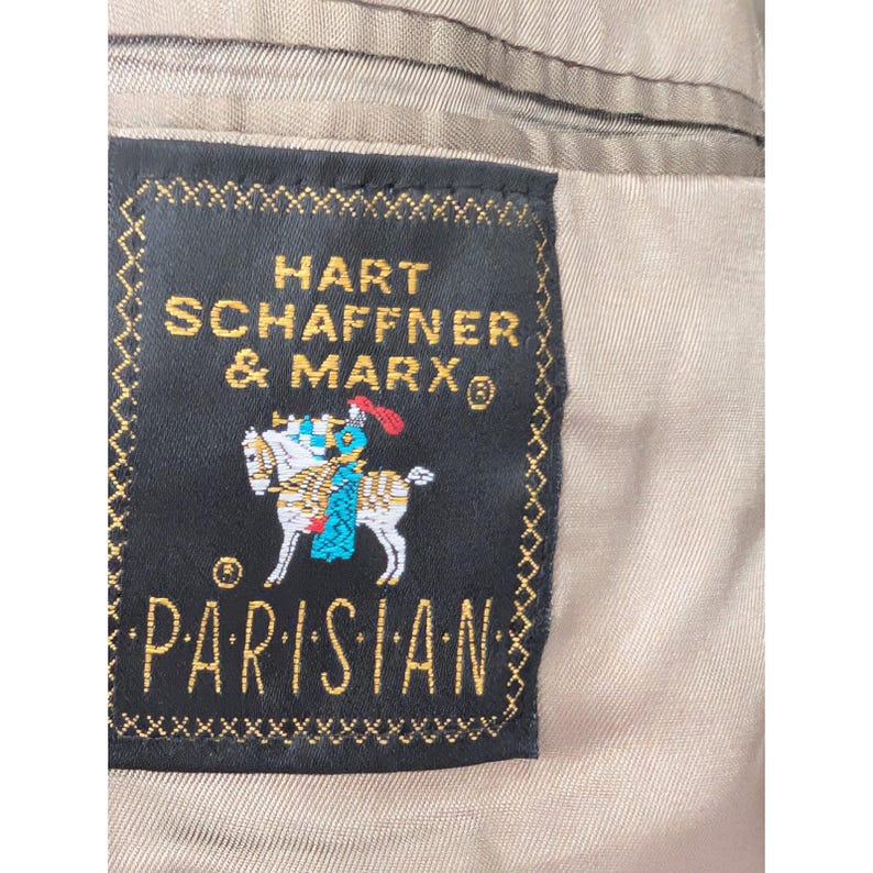Hart Schaffner Marx Parisian Mens Gray Blazer Pure Silk Silfino 48L image 3