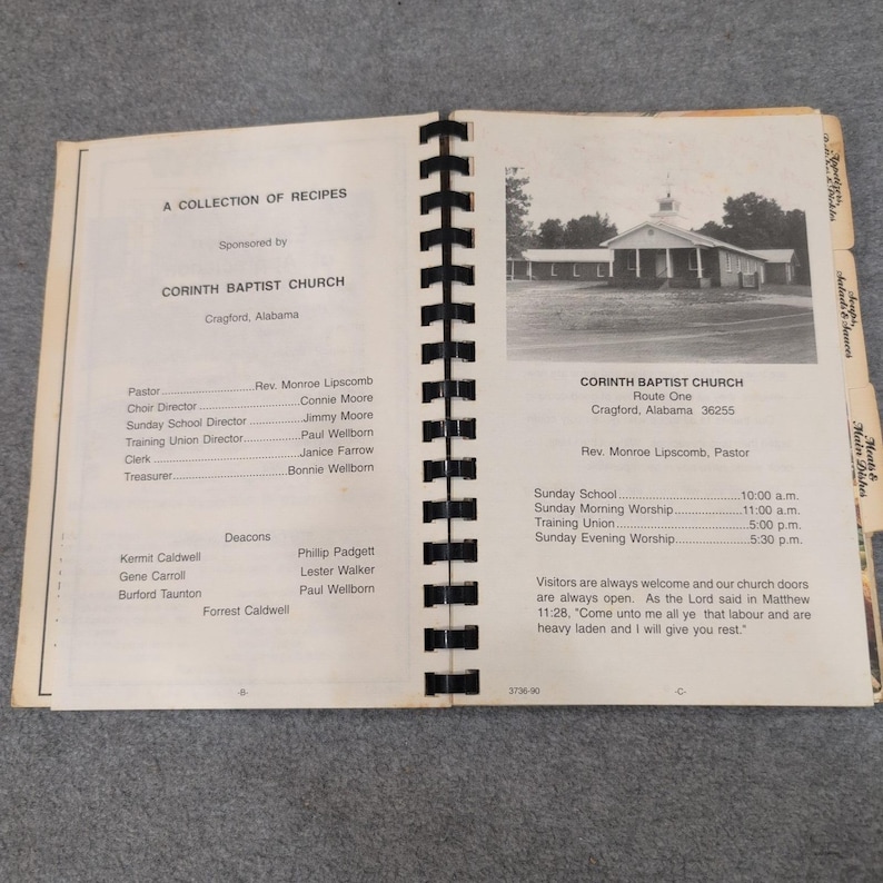 Corinth Baptist Church Cookbook Cragford Alabama Recipes Clay County, Alabama image 3