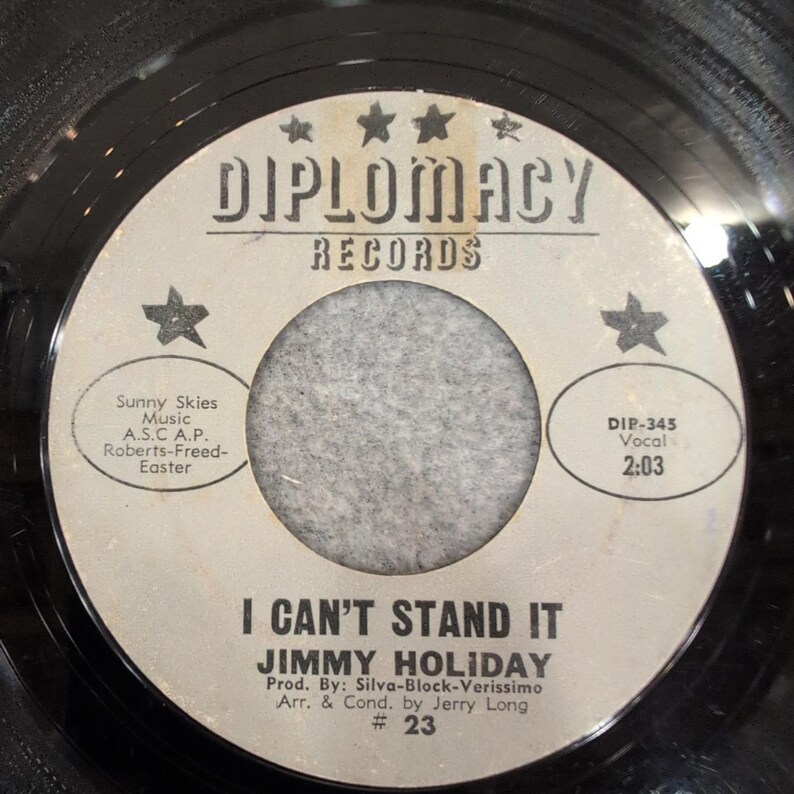 Jimmy Holiday I've Been Done Wrong I Can't Stand It Diplomacy Records 23 45 RPM image 2