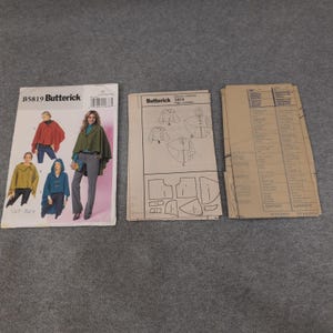 Butterick B5819 Misses Wrap and Cape Pattern Size ZZ L-XL-XXL Cut Complete image 1