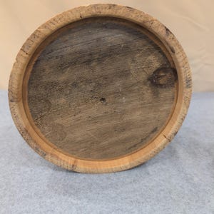 Vintage Firkin Style Wooden Shoe Shine Bucket with Footrest and German Brush image 5