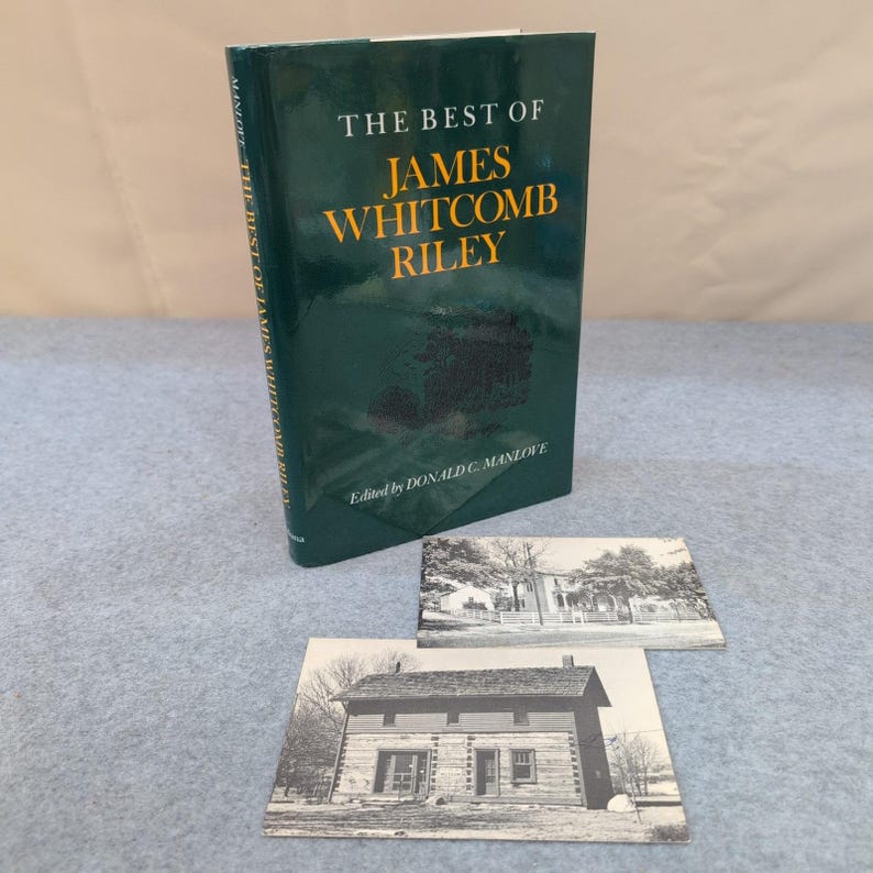 The Best of James Whitcomb Riley Ed., by Donald C Manlove Hardcover w Postcards+ image 1