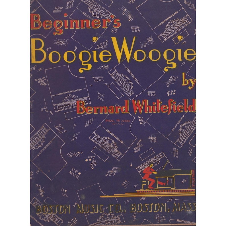 Anfänger-Boogie-Woogie von Bernard Whitefield – Vintage-Klaviernotenbuch Bild 1
