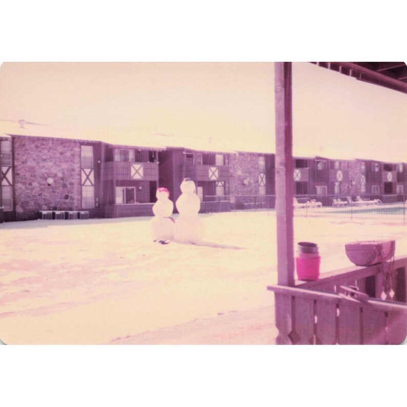 Vintage 1970s Snowy USAF Base Housing Winter Lot of 7 Photos 3.5x5 image 5