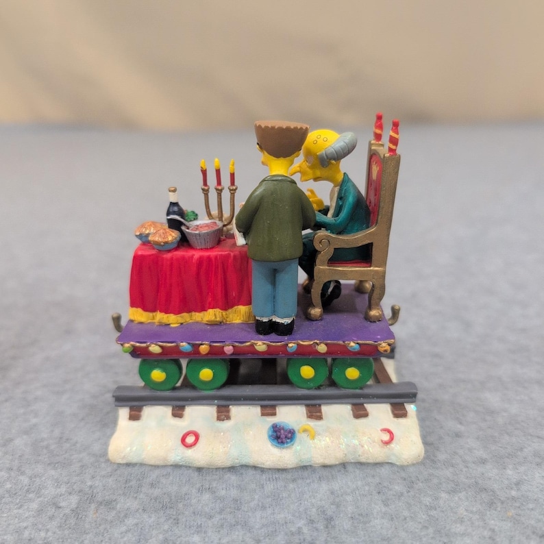 2003 The Simpsons Christmas Express A Feast for One Mr Burns Smithers Figurine image 4