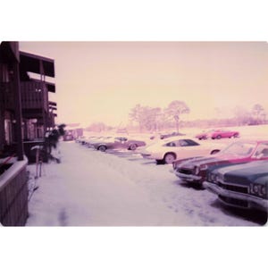 Vintage 1970s Snowy USAF Base Housing Winter Lot of 7 Photos 3.5x5 image 3