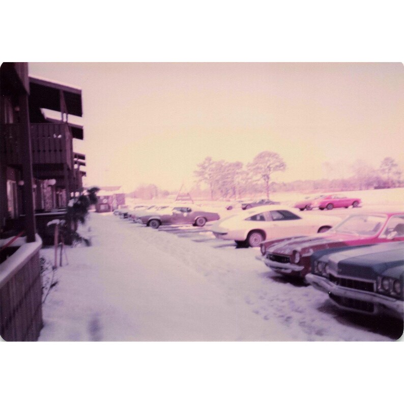 Vintage 1970s Snowy USAF Base Housing Winter Lot of 7 Photos 3.5x5 image 3
