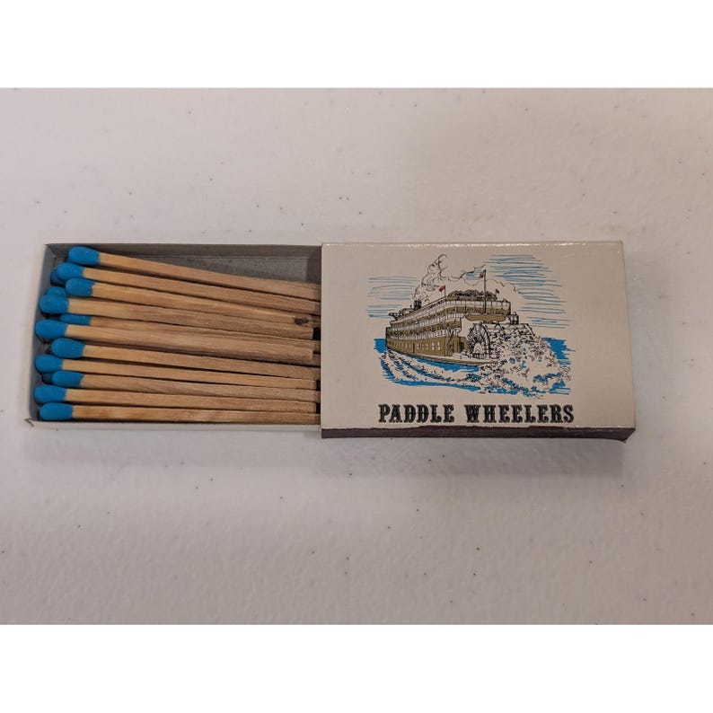 Vintage Paddle Wheelers Matchbox Souvenir Reuben E Lee River Boat Collectible image 4