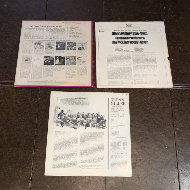 Glenn Miller Vinyl Record Lot 3 LP The Best Of Original Recordings 1965 Jazz image 2