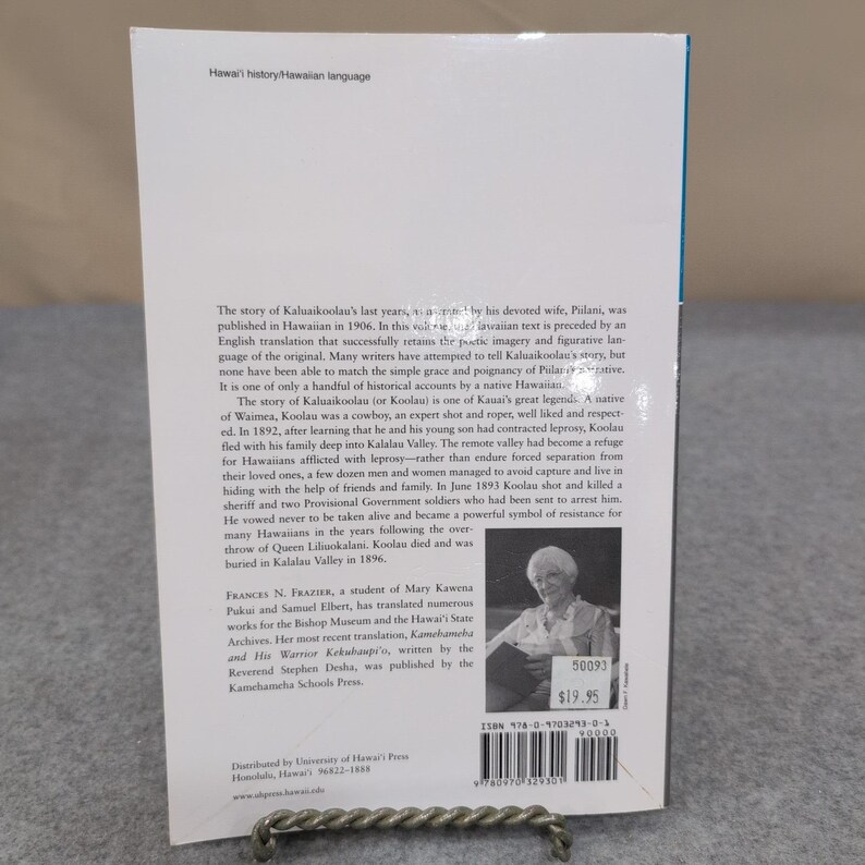 La vera storia di Kaluaikoolau Piilani Frances Frazier Hawaii History 2001 Libro immagine 2