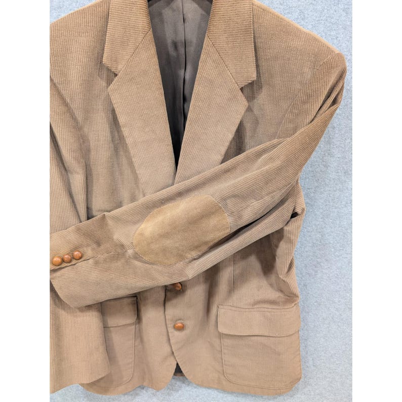 VTG Mens Corduroy Blazer WFF by Farah Brown Sport Coat Jacket Elbow Patch 44R image 4
