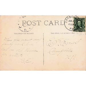 Antike RPPC-Fotopostkarte von 1907 mit Motiven von Malern und Handwerkern (Kohlepapier, Pennsylvania) – Bert Bild 2