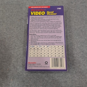 Discwasher Video Head Cleaner VHS Format Non-Abrasive Dry VCR Maintenance 1780 image 2