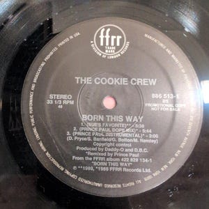 The Cookie Crew Born This Way 12" Vinyl Single 1989 Promo Prince Paul Remix VG image 5