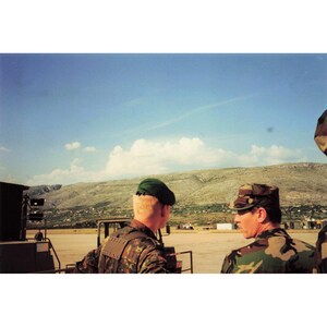 Vintage 1999 SFOR Bosnia UH-1N Helicopter Airfield Photo Lot 6x4 image 5