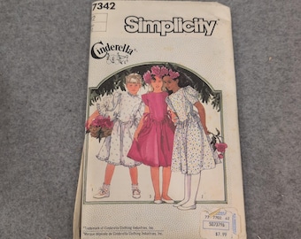 Simplicity 7342 Girls Cinderella Dress Sewing Pattern Size 12 Uncut Vintage 1986