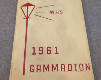 1961 Gammadion Westfield High School Yearbook WHS New Jersey Vintage VG