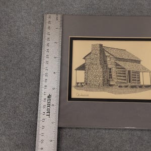 Al Hammond impression vintage cabane en rondins architecture rustique emmêlés art image 8
