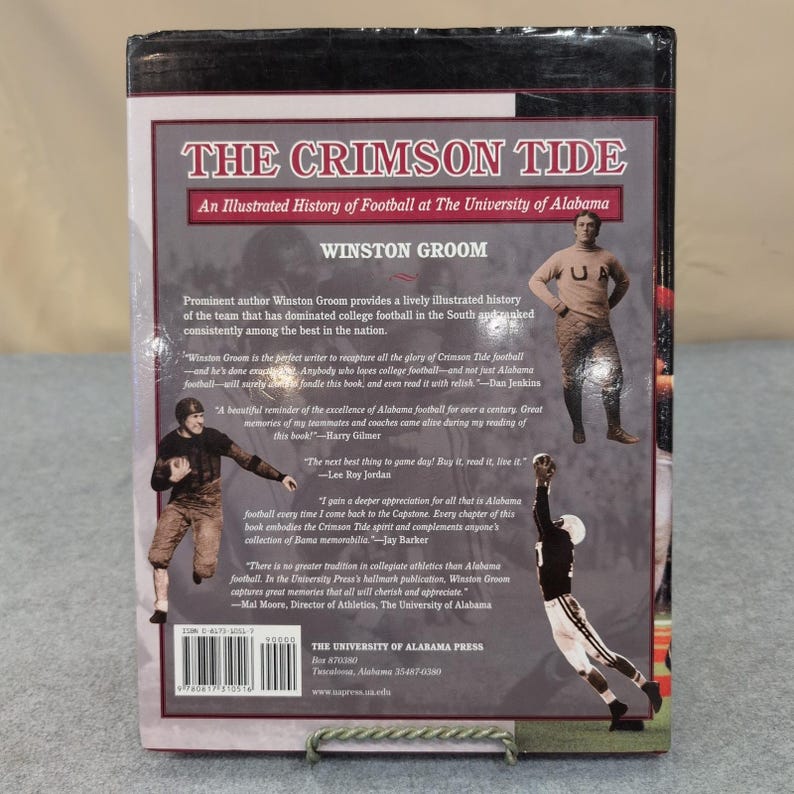 The Crimson Tide An Ill. History of Football University of Alabama Winston Groom image 2