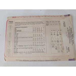 Patron de couture Simplicity 76 de VTG 7533 Hauts sans manches UC/FF image 2