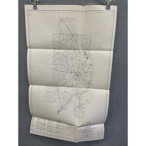 VTG 1980 General Highway Map Crenshaw County Alabama 28" x 18" Luverne Brantley image 1