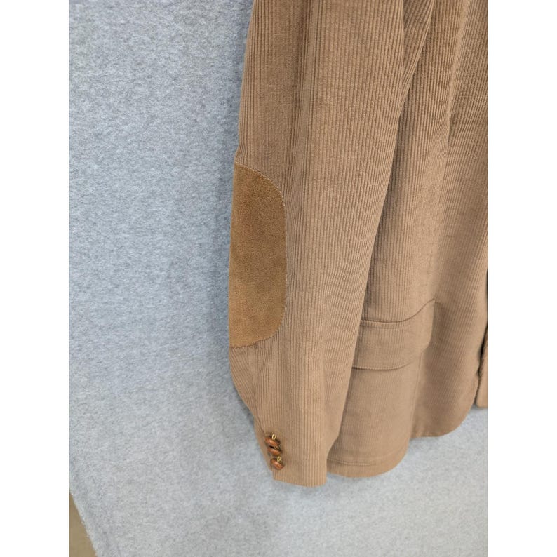 VTG Mens Corduroy Blazer WFF by Farah Brown Sport Coat Jacket Elbow Patch 44R image 2