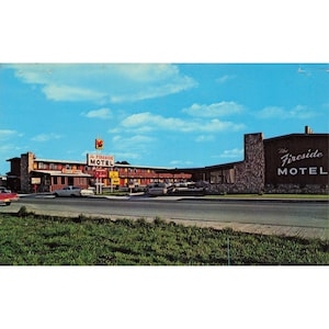 Fireside Motel Eureka California CA Chrome Postcard 1965 Roadside Americana image 1
