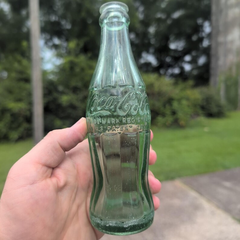 Vintage Coca-Cola 6.5 oz Glass Bottle Georgia Green Hobbleskirt Embossed Coke image 1